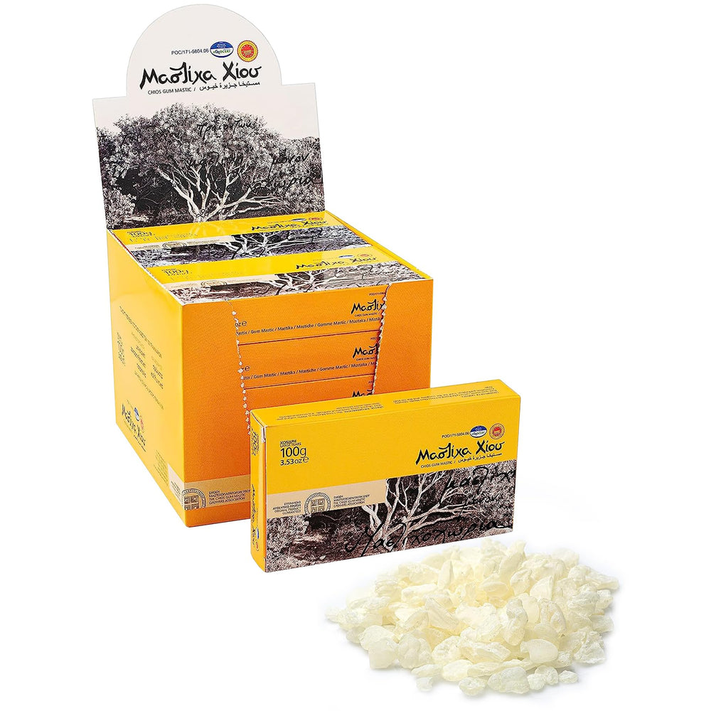 Flavoring and beverage enhancement with Chios Mastiha resin.