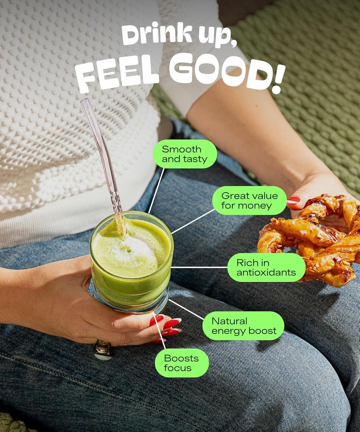 MATCHA DNA DrinkMatcha latte plate image shows easy preparation for creamy beverages.