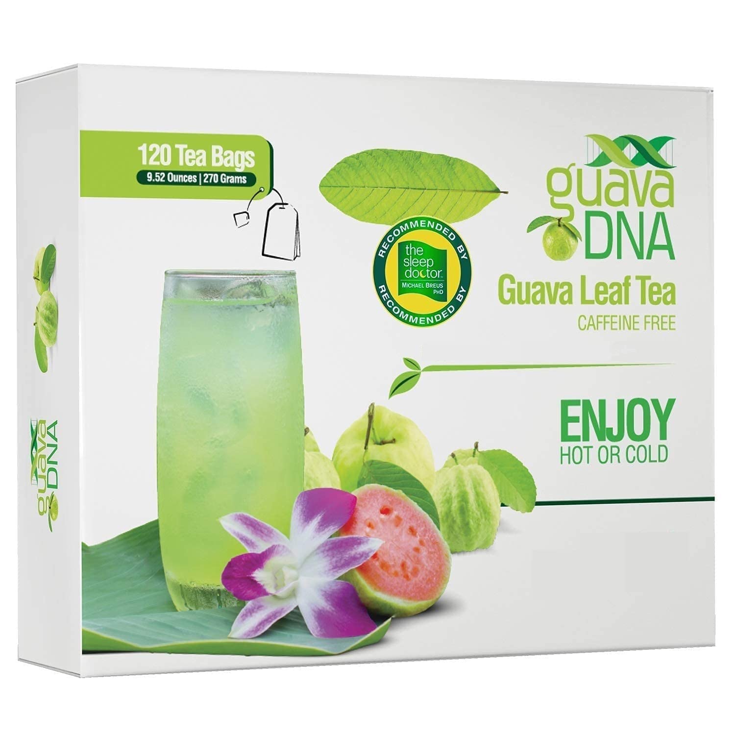 MATCHA DNA Guava Leaf Tea Bags Pack; caffeine-free and ready to brew.