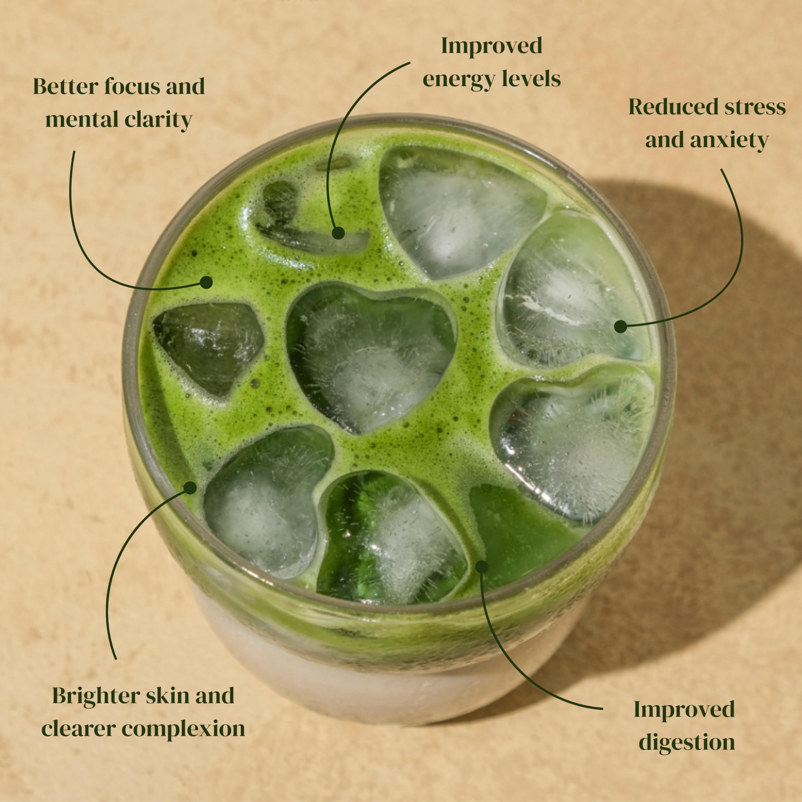 Iced Matcha Kari in a glass demonstrates a refreshing cold serving.