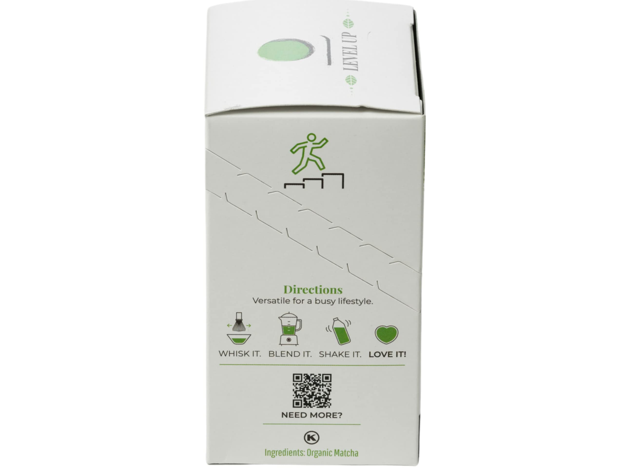 Matcha Kari label emphasizes USDA organic, additive-free quality