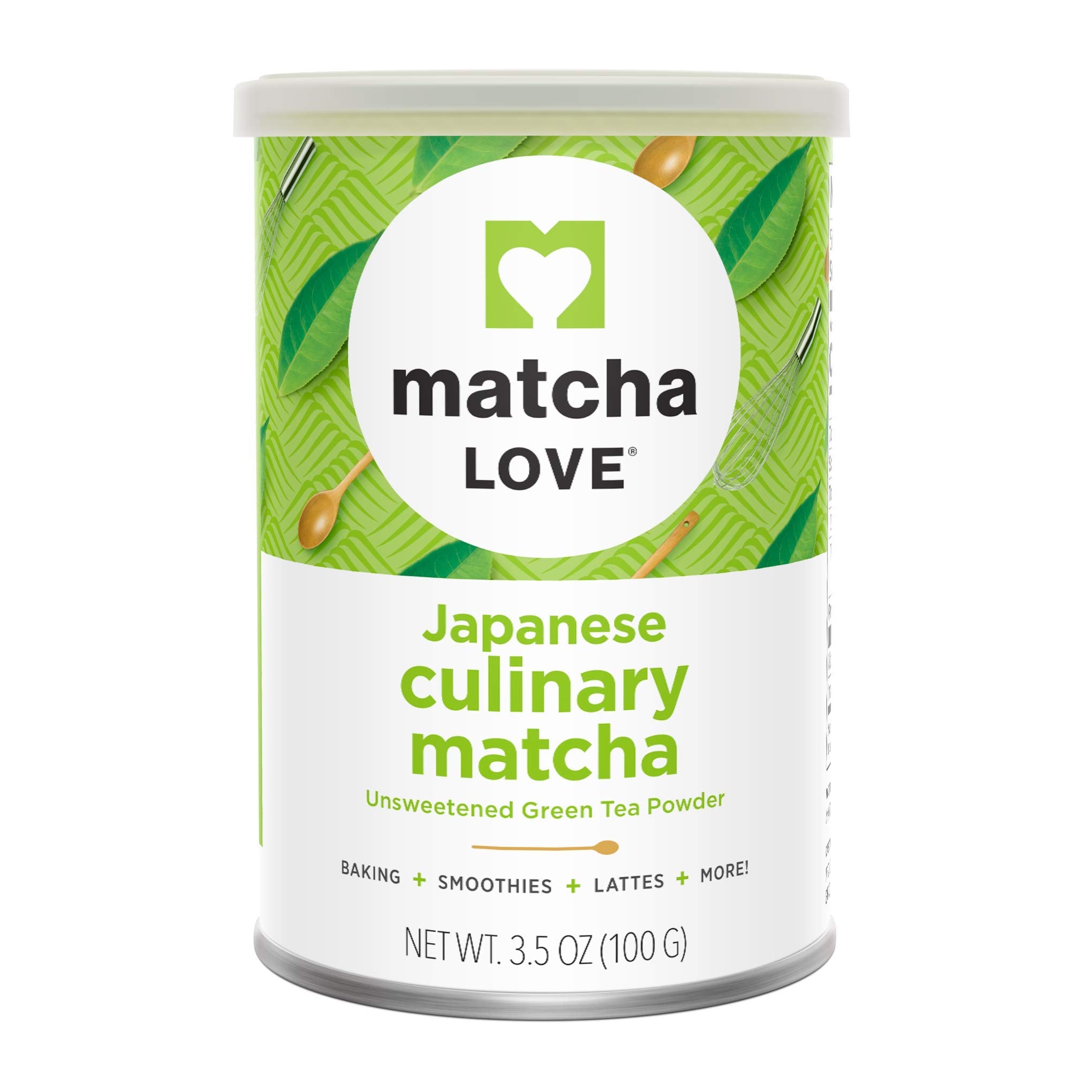 Matcha Love Culinary Matcha powder in a jar for cooking and beverages