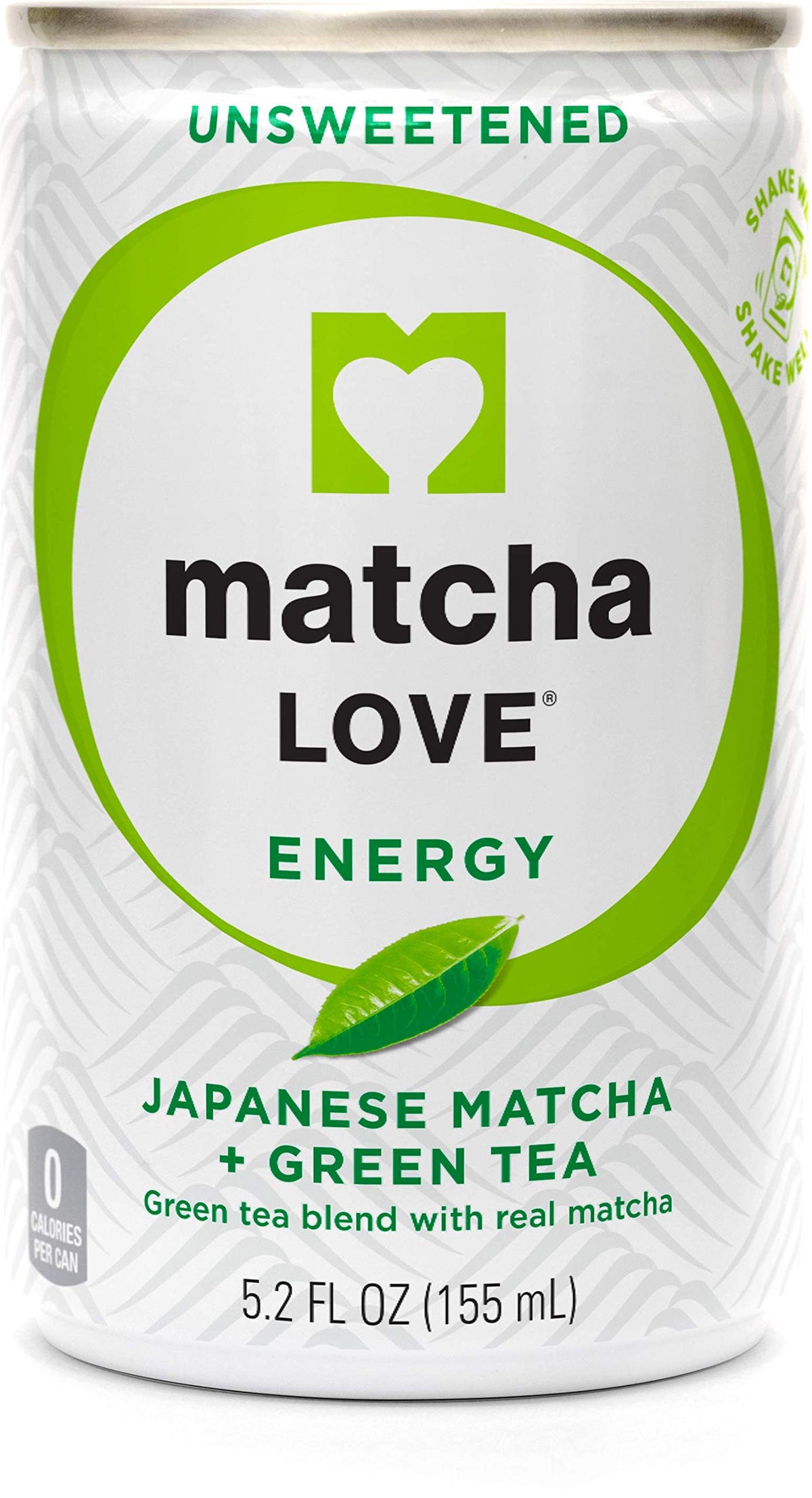 Matcha LOVE energy shot can front showing a portable, clean energy source.