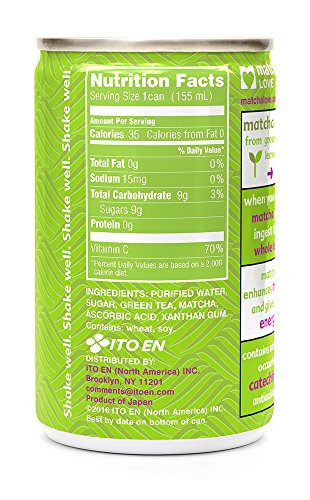 Matcha LOVE ingredients label close-up highlighting organic green tea.