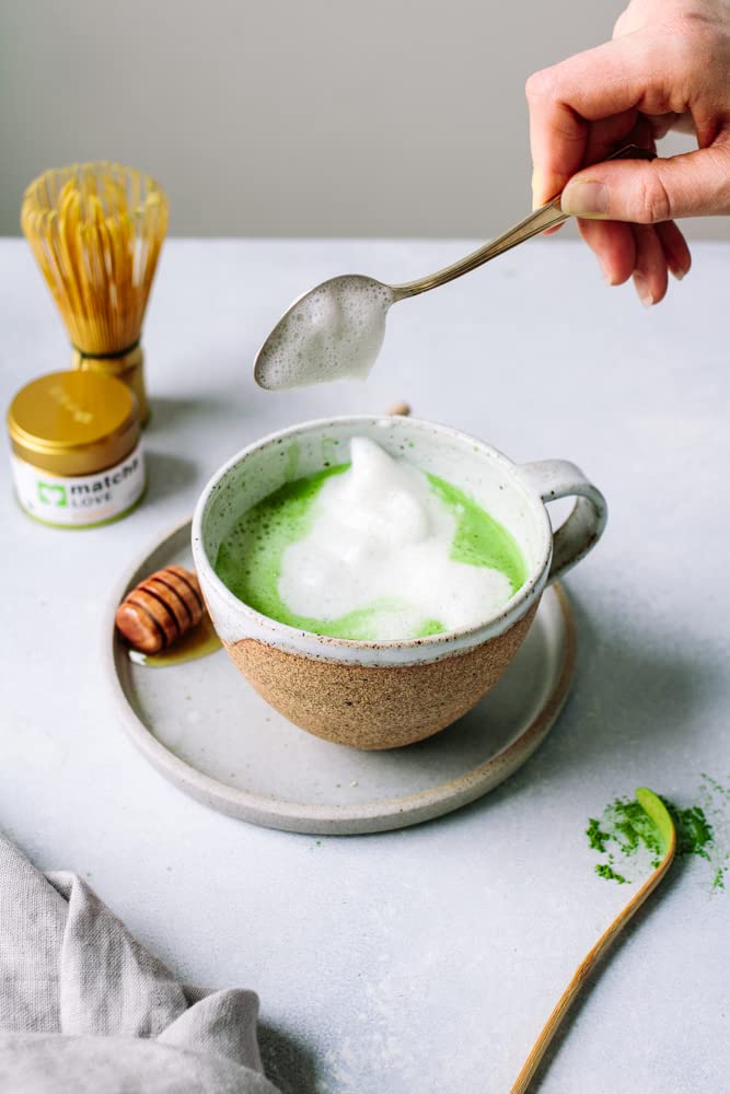 Matcha Love Organic canister packaging highlighting organic ceremonial quality.