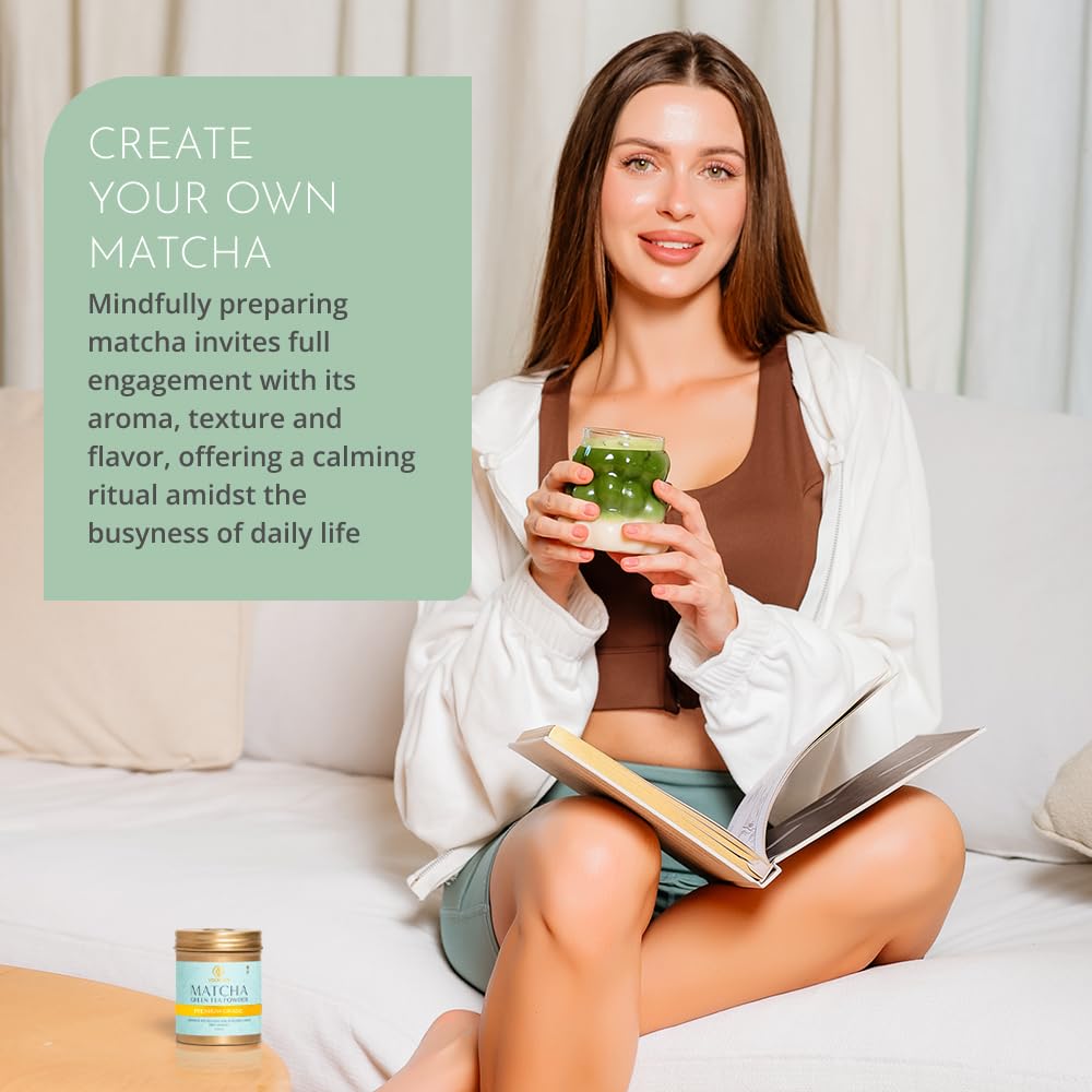 Matcha Moments Kagoshima soil origin green tea highlighting premium quality.