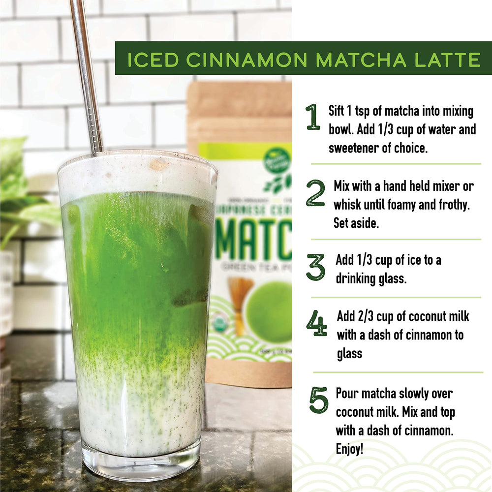 Matcha Organics pre-workout matcha for focused, sustained energy.
