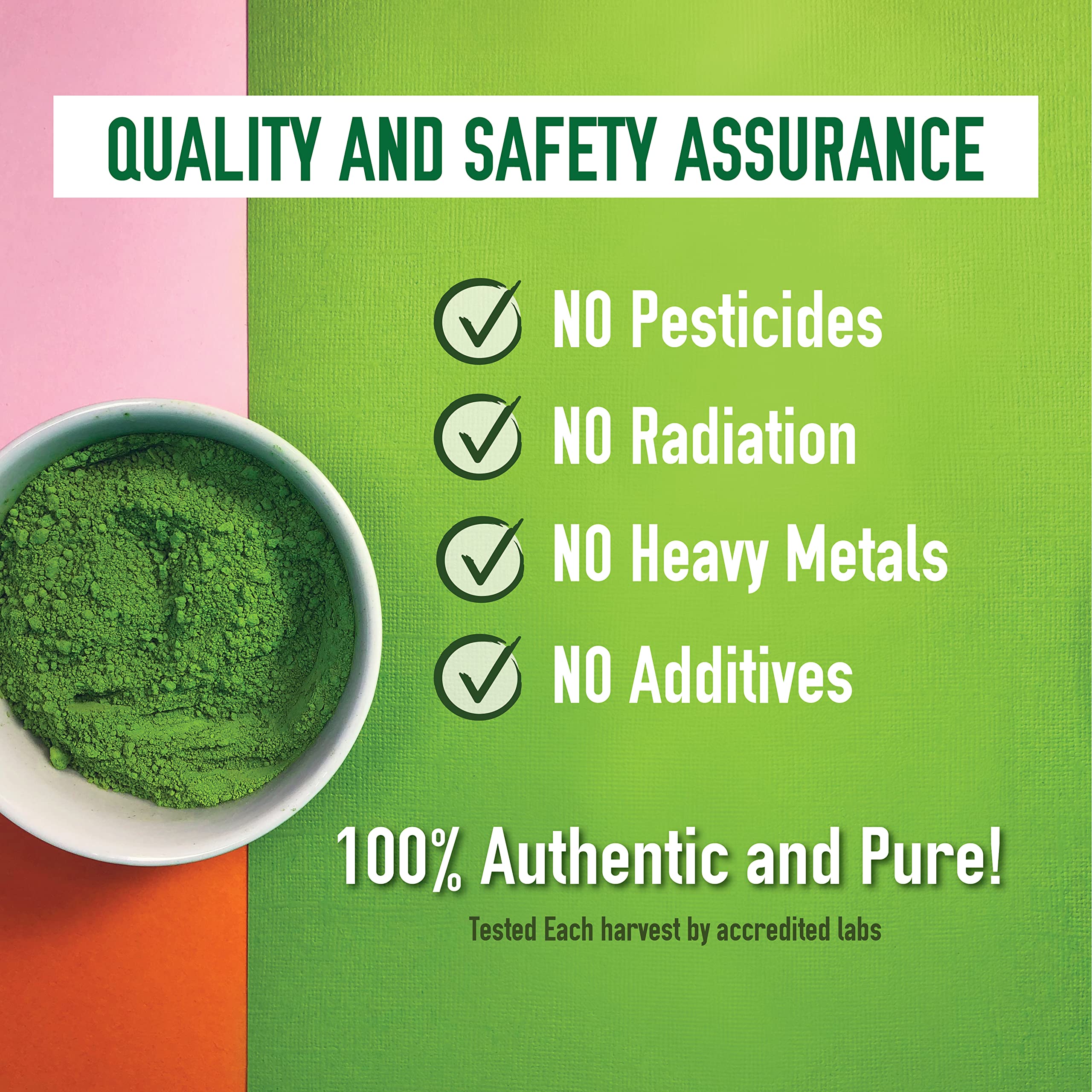 Matcha Organics smoothie blend adds natural energy and color.