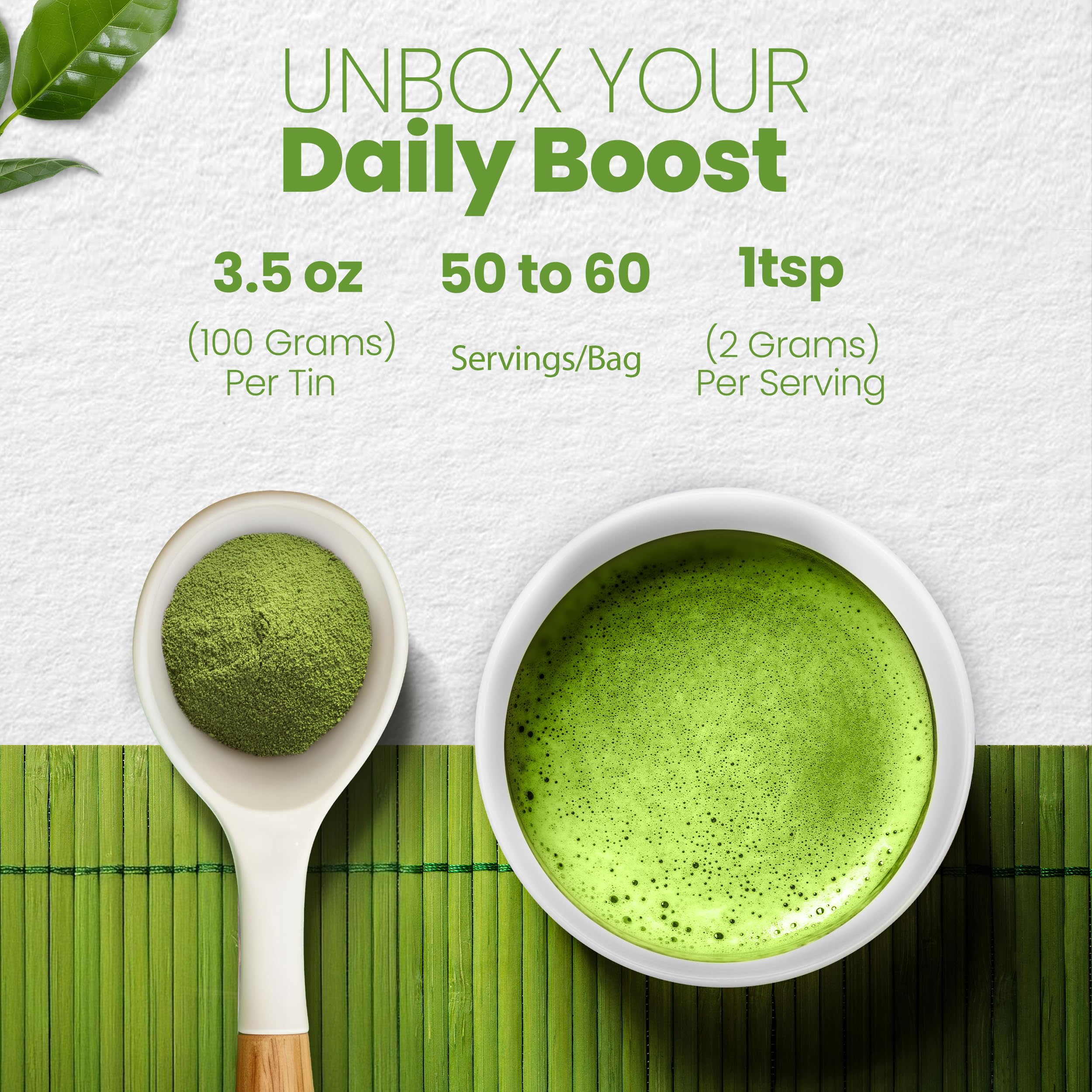 Matcha Wellness stone-ground process preserves flavor and vibrant color.