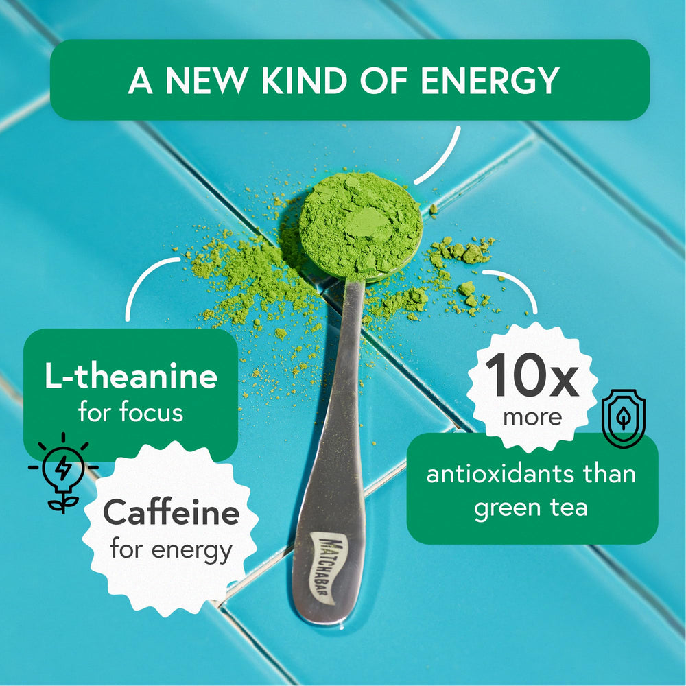 MATCHABAR dense energizing matcha brew ready to whisk