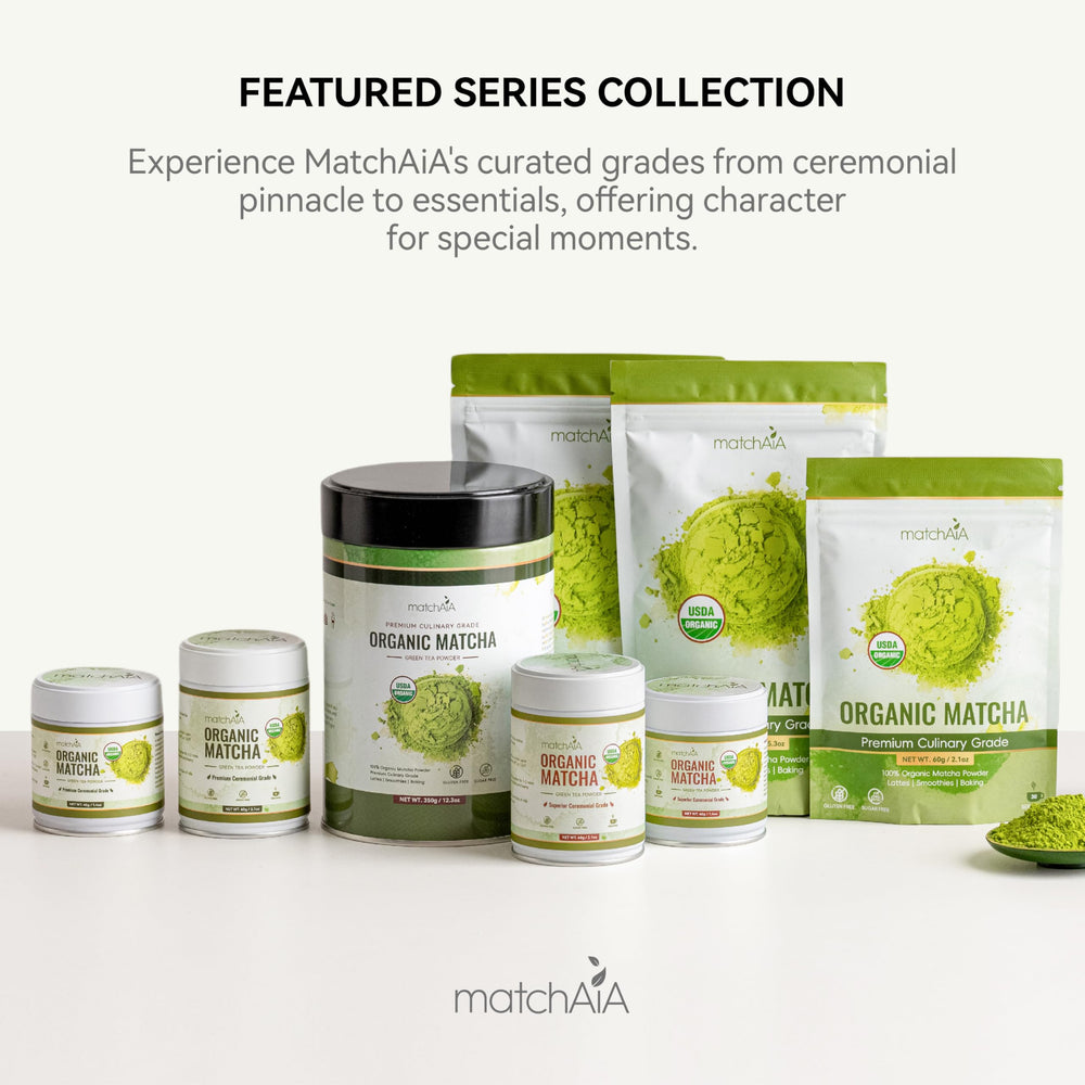 MatchAiA baking with matcha powder for color and flavor
