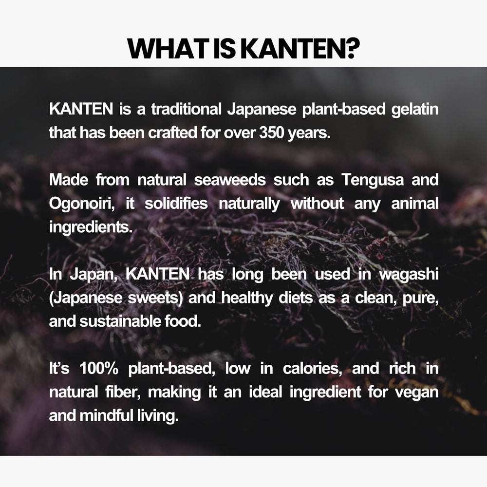 Matcharl KANTEN 2g stick measure demonstrating convenient portions for balanced meals