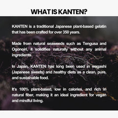 Matcharl KANTEN 2g stick measure demonstrating convenient portions for balanced meals