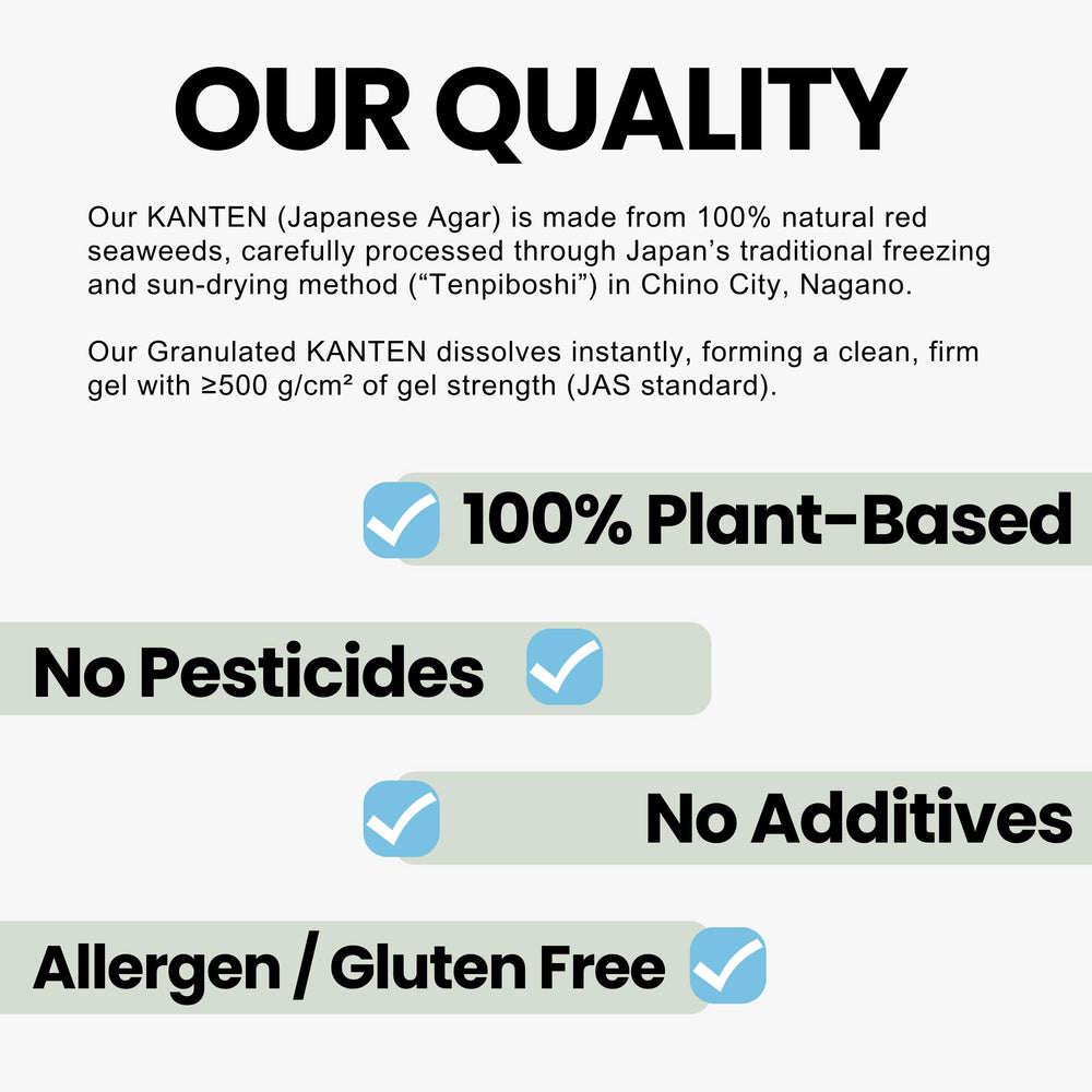 Matcharl KANTEN shelf-life ensures dependable stock for pantry-friendly use