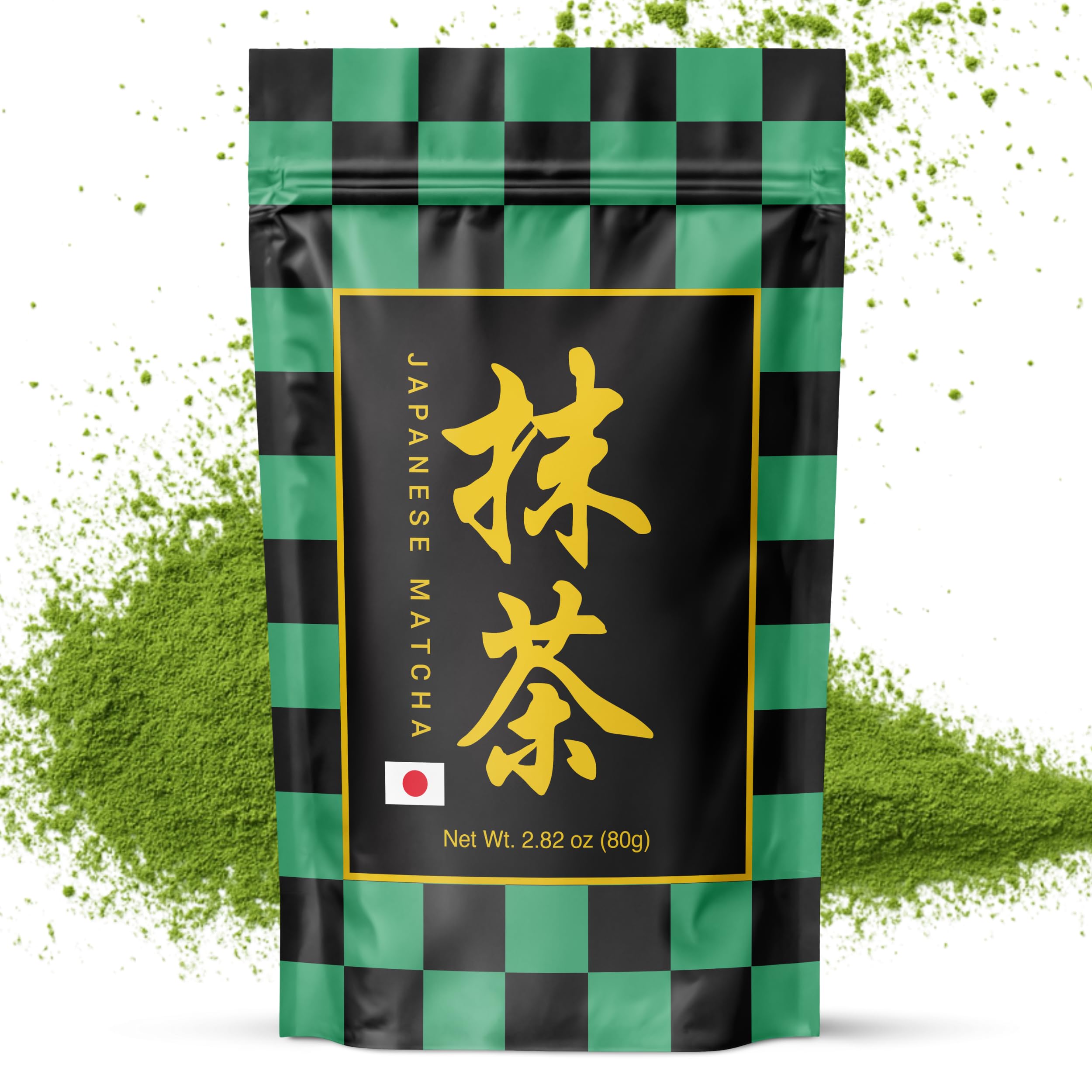 Matcharl Matcha Powder ceremonial-grade 80g close-up of vibrant green powder for whisking rituals