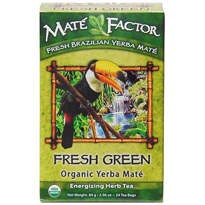 Mate Factor Yerba Mate tea bags closeup highlight unbleached bags for clean brewing.