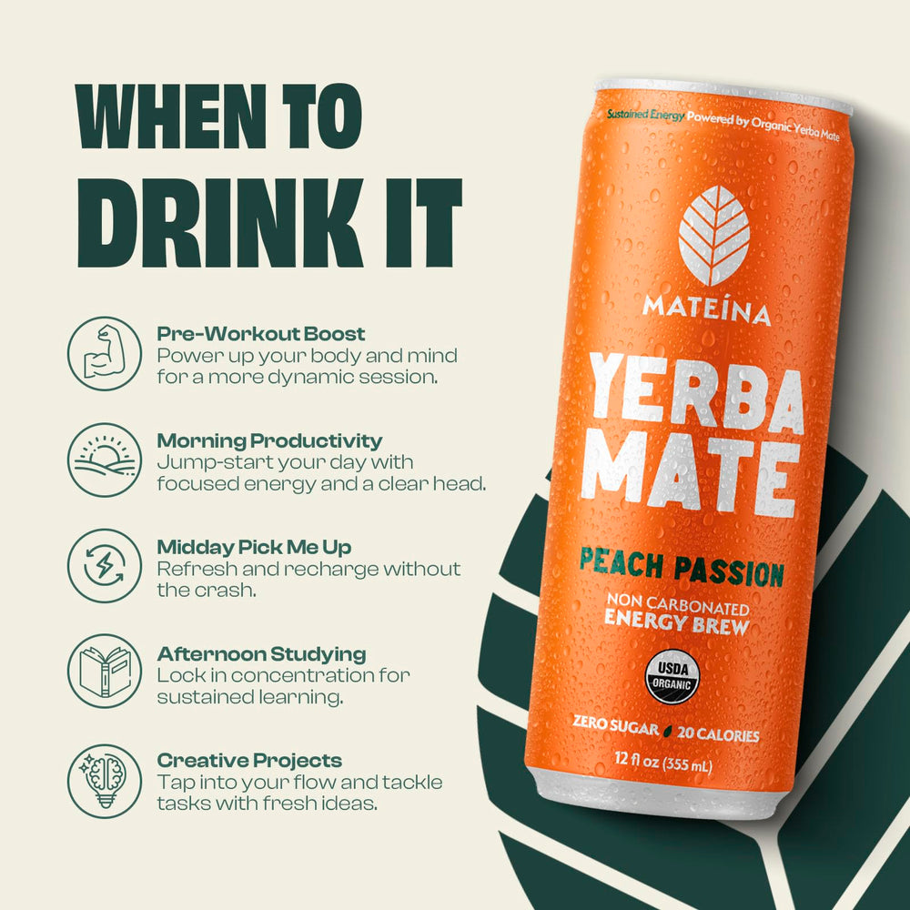 Close-up of Mateina can label showing purity and safety