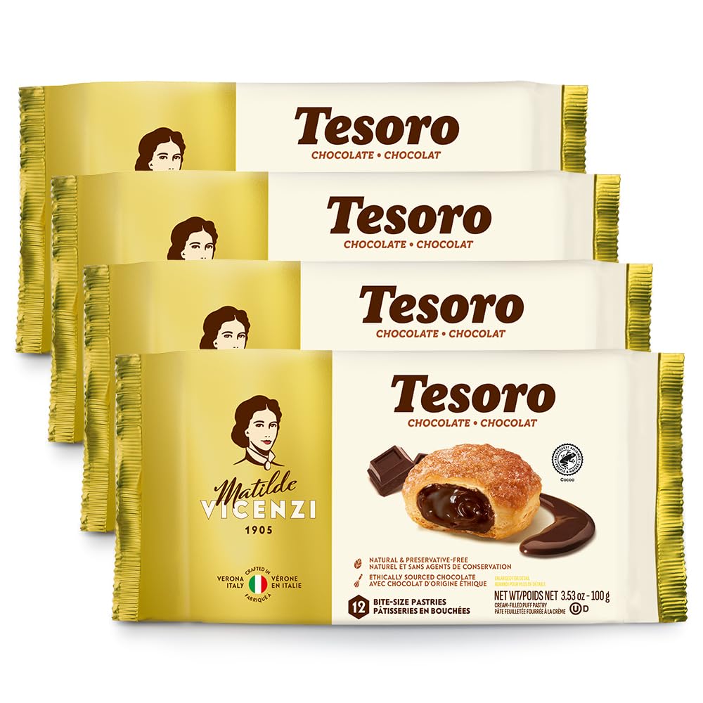 Matilde Vicenzi Tesoro chocolate cream pastry roll—rich filling and flaky crust for a luxurious treat.
