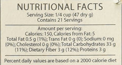 Matiz Bomba rice bag label close-up showing gluten-free and preservative-free promise