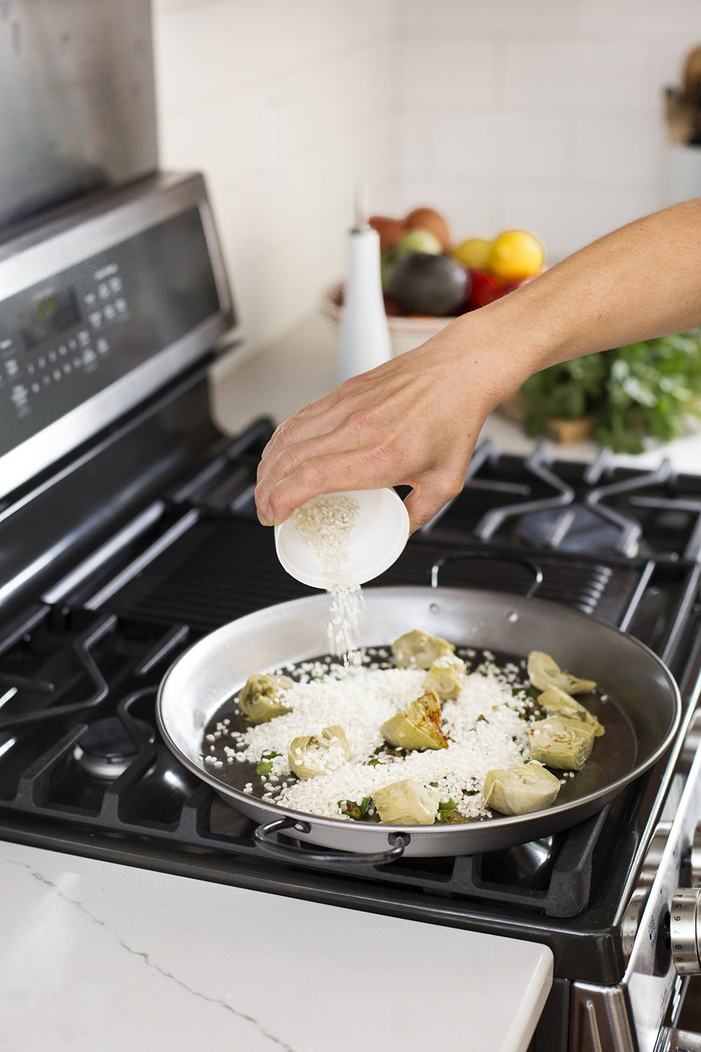 Matiz Bomba rice risotto dish showcases creamy texture with Italian inspiration