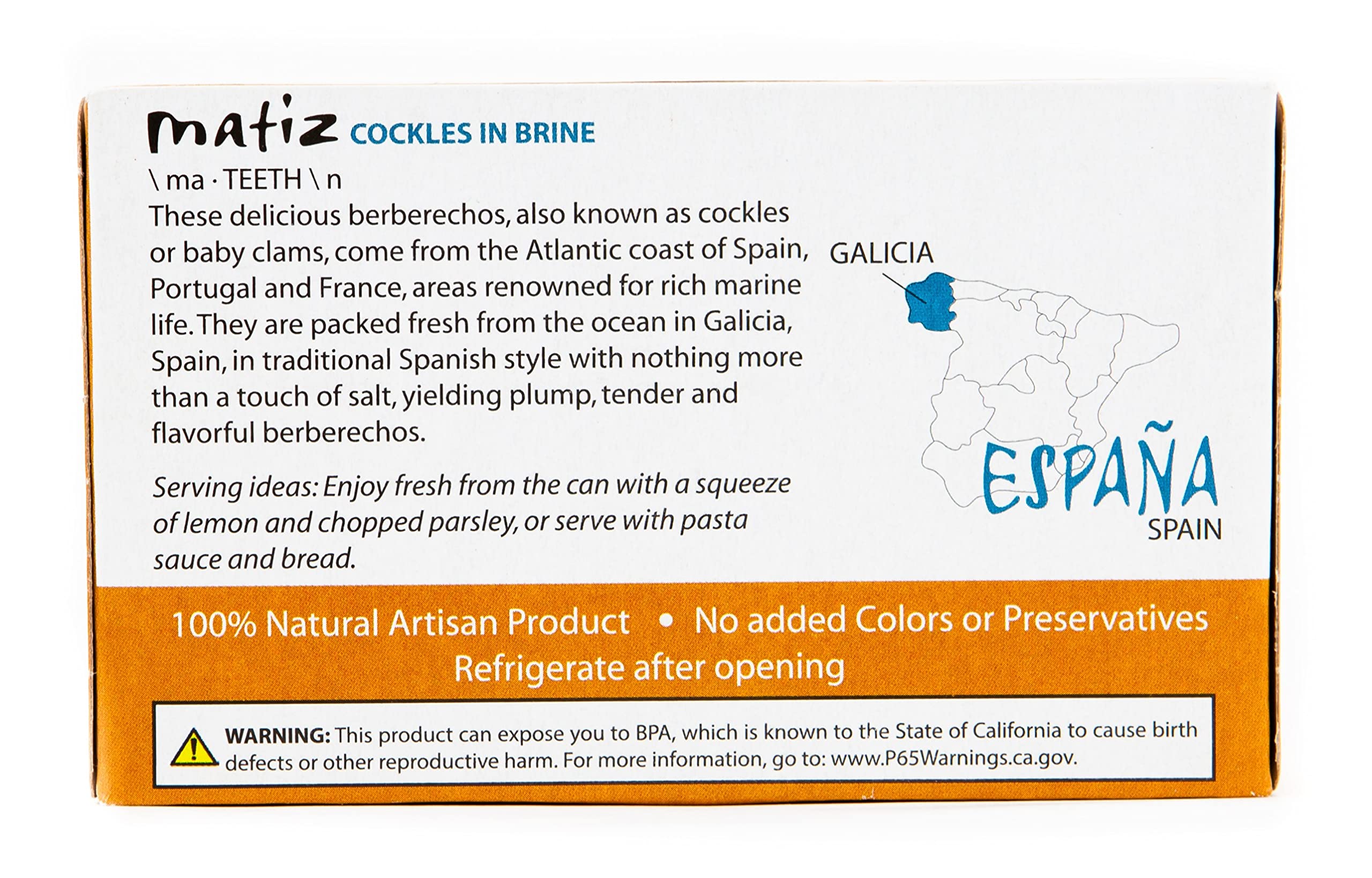 Matiz cockles tapas idea, easy to share at gatherings.