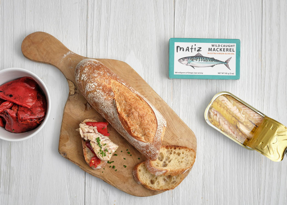 Matiz mackerel with lemon garnish, bright flavor idea.