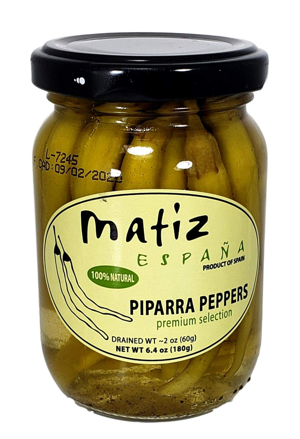 Matiz Piparras bottle front view ideal for charcuterie pairings