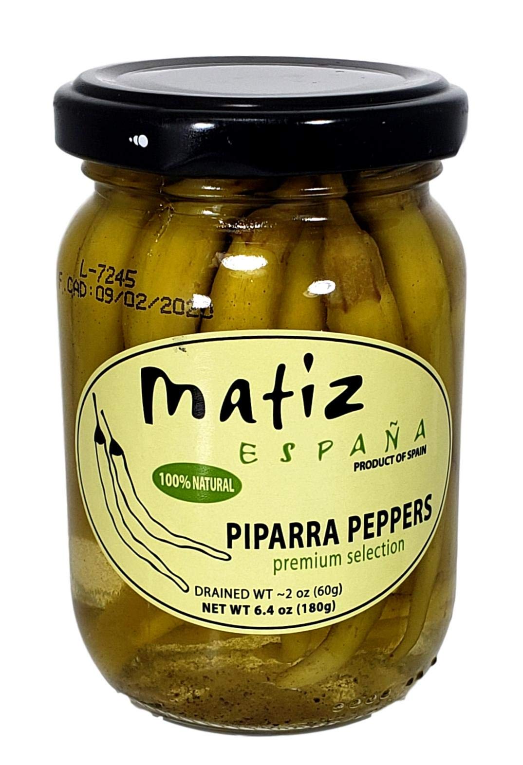 Matiz Piparras bottle front view ideal for charcuterie pairings