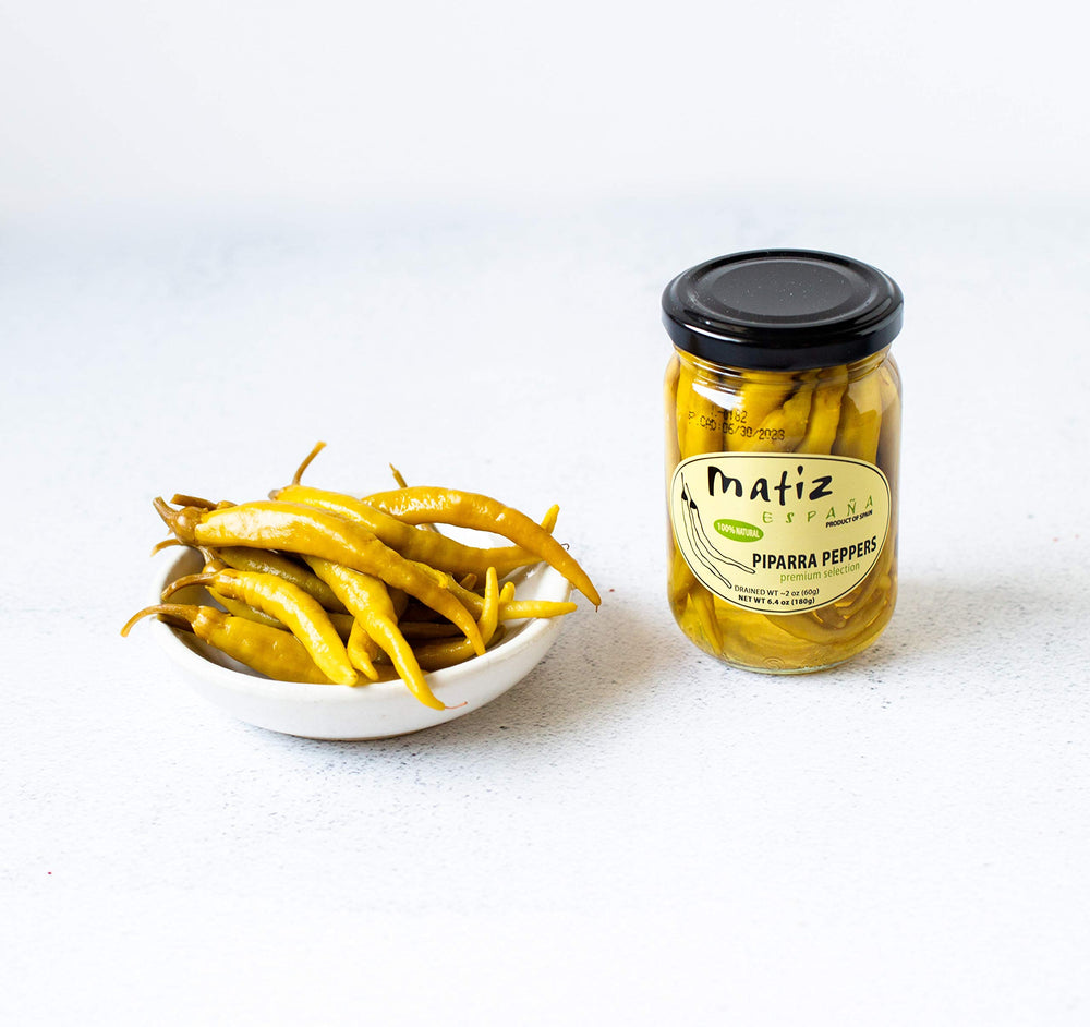 Matiz Piparras on charcuterie board inviting tasting