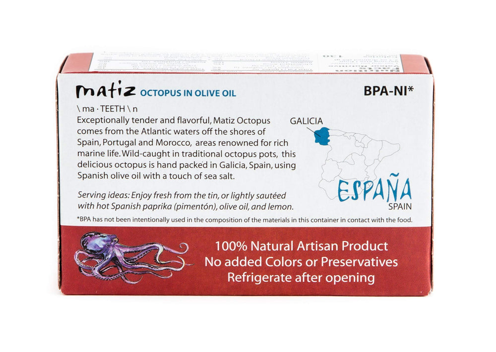 Matiz Pulpo sea salt seasoning close-up highlighting flavor boost.