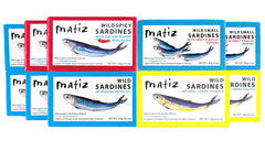 Matiz Sardines in olive oil tin, ready for a quick, flavorful lunch.