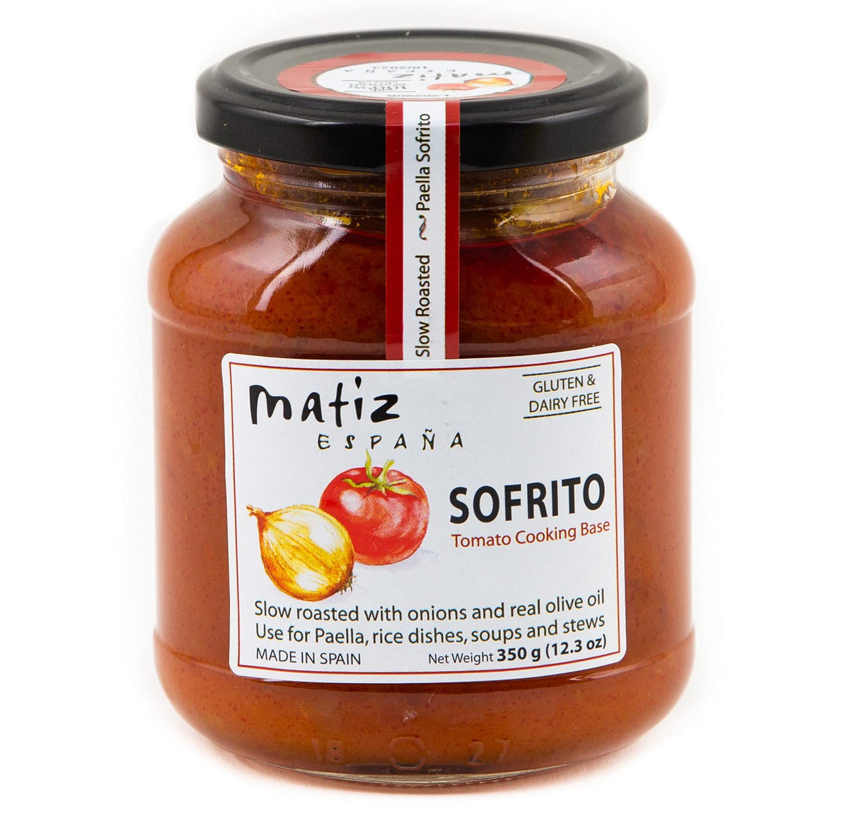 Matiz Sofrito traditional Valenciano jar, ideal base for authentic paella.