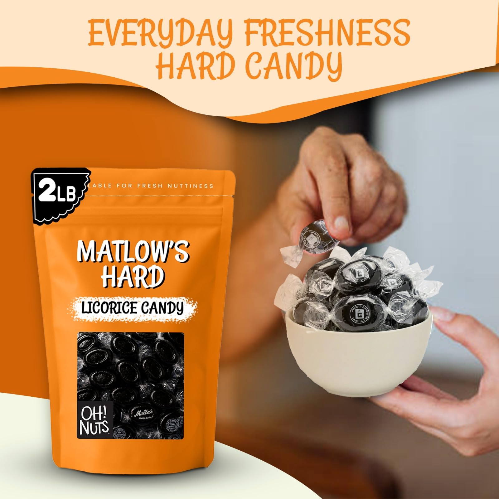 Miubaao Matlow's licorice hard candy bulk bag - perfect for office candy jars