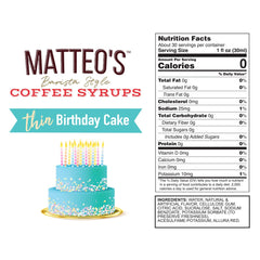 Matteo's Birthday Cake Syrup latte art close-up with zero calories