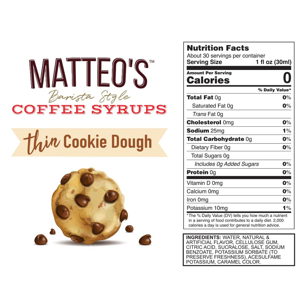 Latte swirl enhanced by Matteo's syrup for zero-calorie sweetness