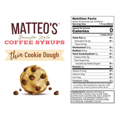 Latte swirl enhanced by Matteo's syrup for zero-calorie sweetness