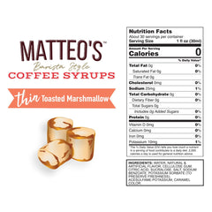 Pour Matteo's Toasted Marshmallow syrup for a calorie-free latte upgrade.