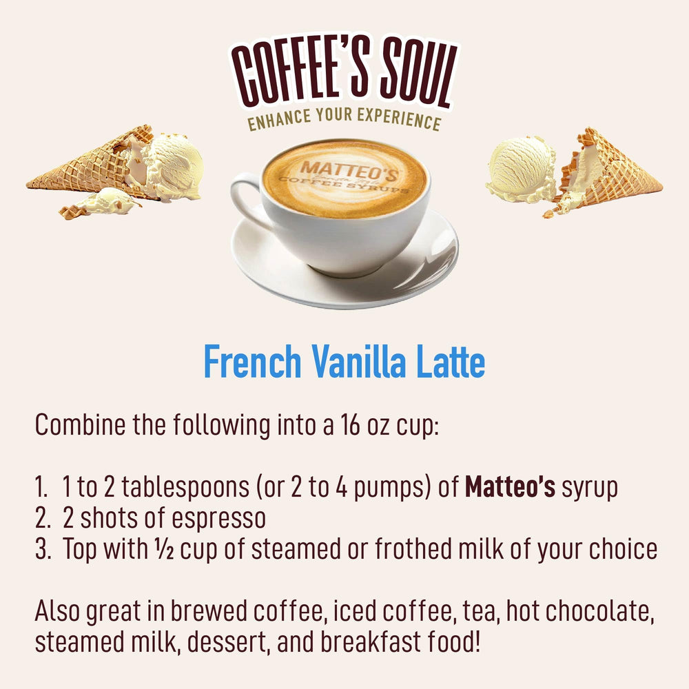 Matteo's vanilla syrup dessert-drizzle over pastry hints indulgence without calories