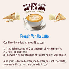 Matteo's vanilla syrup dessert-drizzle over pastry hints indulgence without calories