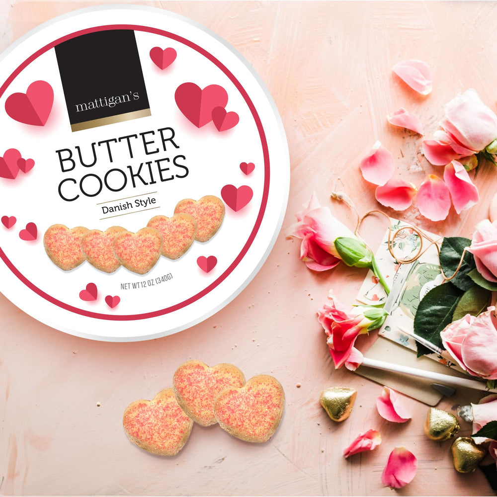 Mattigan's Pink Heart cookies for party favors and celebrations, a charming edible gift.