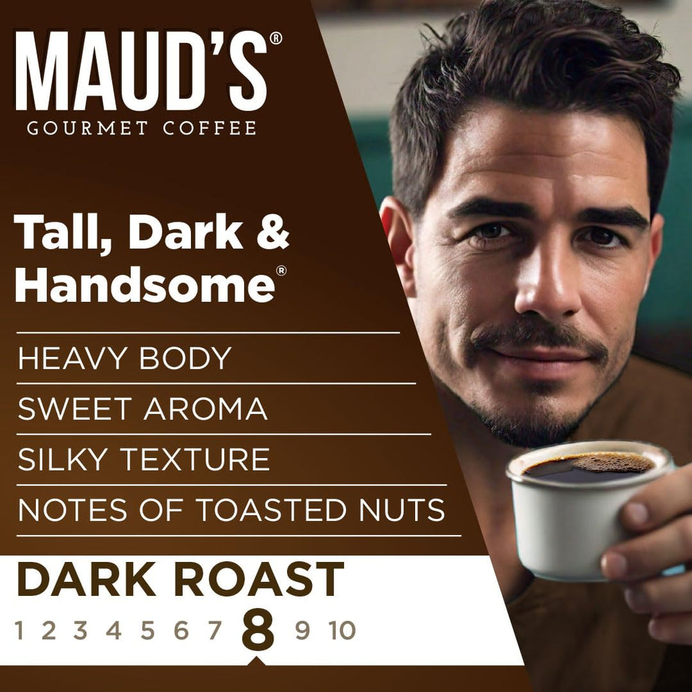 Maud's 26-count instant coffee box highlighting affordable gourmet convenience.