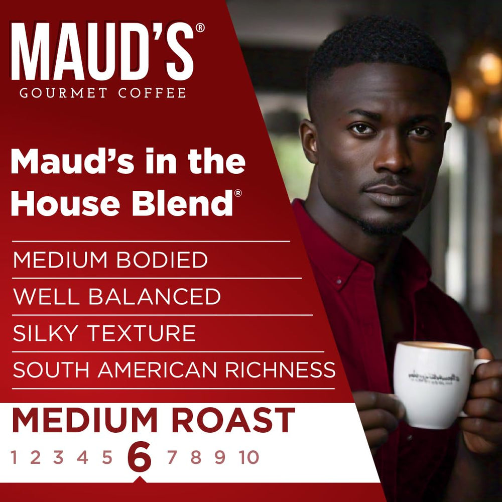 Maud's Arabica beans offering consistent quality and clean finish.