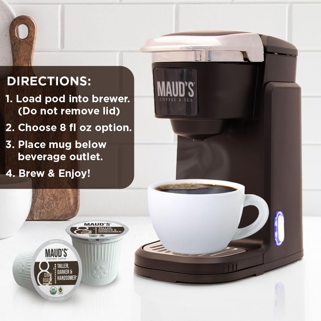 Maud's coffee in cup shows silky aroma and nutty notes.