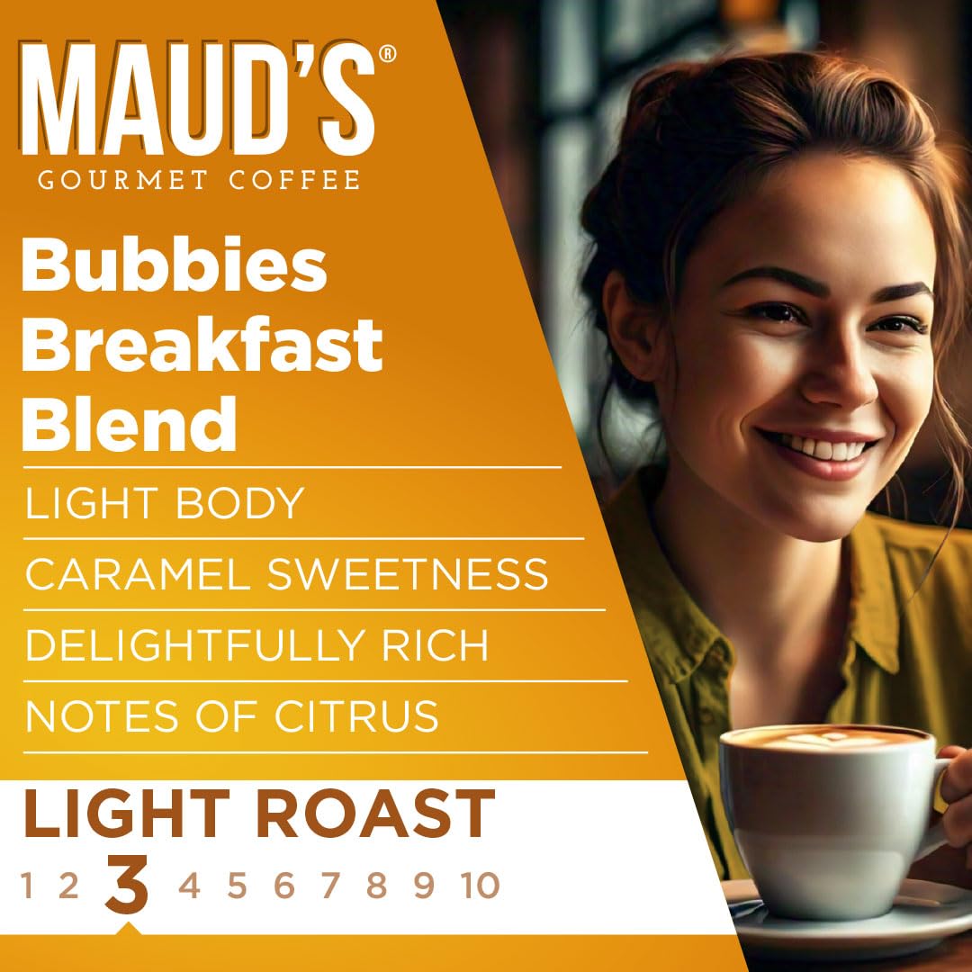 Close-up of Maud's Breakfast Blend pod aroma and coffee notes