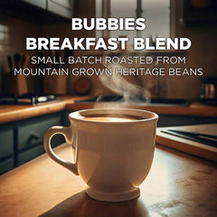 Maud's Breakfast Blend pods in packaging illustrating value and convenience