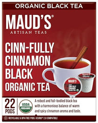 Maud's Cinnamon Black Tea Pods aroma close-up highlights warm spice notes.