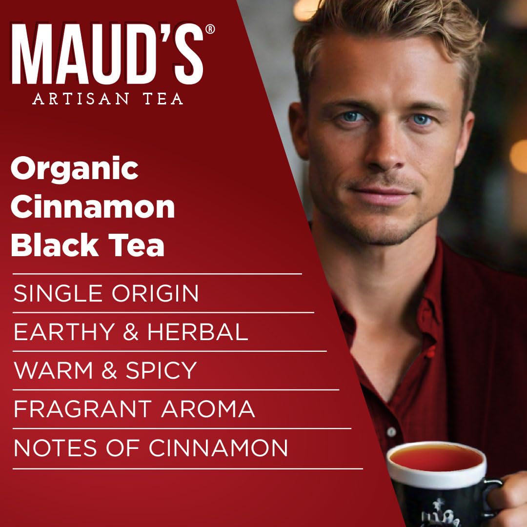 Maud's Cinnamon Black Tea Pods Keurig compatibility ensures easy brewing.
