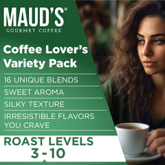 Maud's pods compatible with most Keurig brewers for quick coffee.