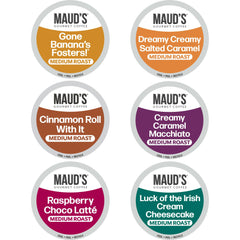 Maud's Creamy Caramel Macchiato pods for a smooth cafe-style cup at home.