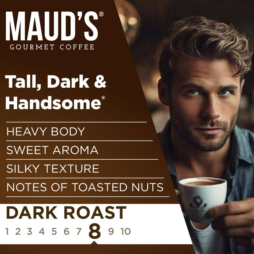Brewed Maud's Dark Roast produces a smooth, nutty aroma in seconds.